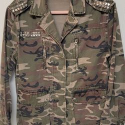 TopShop Camo Shirt Jacket Ladies Size Small