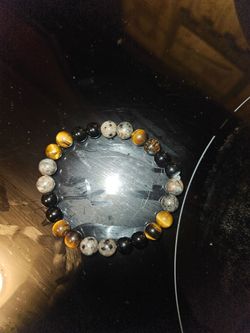 Mixed Stone Beaded Stretch Bracelet
