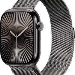 Apple Watch Series 10 46mm Slate Titanium with Slate Milanese Loop - BRAND NEW / SEALED