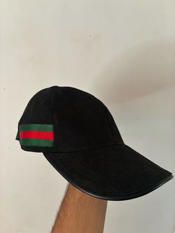 Gucci GG Canvas Baseball Cap Black Green Red Web Stripe Size M