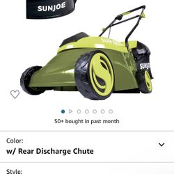 Sun Joe MJ401C-PRO 14-Inch 28-Volt Cordless Push Lawn Mower, w/Rear Discharge Chute, Pro Version