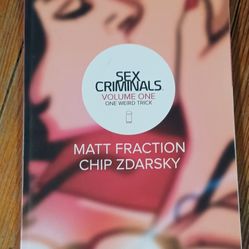 Sex Criminals Volume 1 One Wierd Trick Paperback Comic Book Fraction Zdarsky Novel