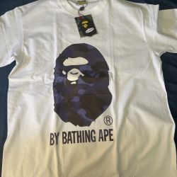 large white bape T shirt for the go 