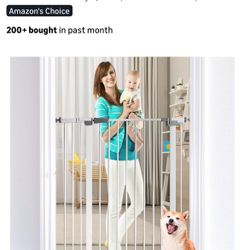 Tall Baby Gate - White
