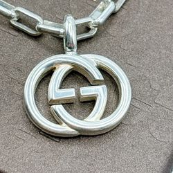 GG Silver Interlocking GG Necklace Silver No Box