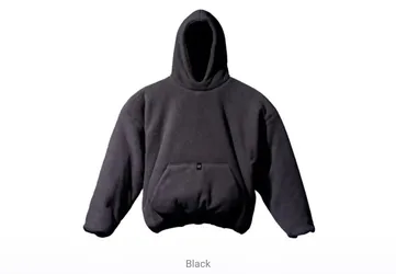 Yeezy Gap Polar Fleece Padded Hoodie 'Black'