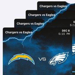 Chargers And Eagles Tickets For Monday Night Football