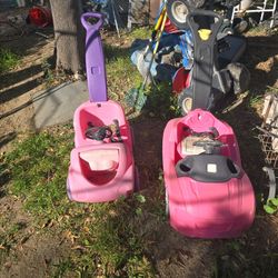 Two step 2 Kide Push Carts.. Need a good cleaning
