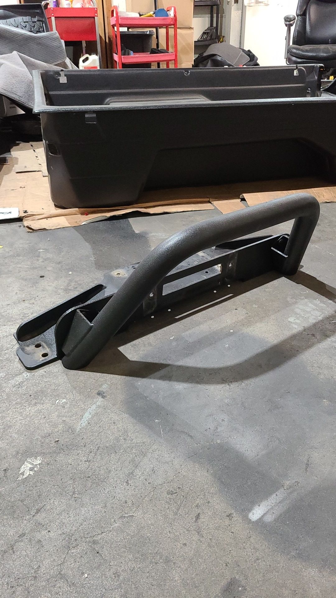 Warn winch plate and push bar Jeep Wrangler TJ