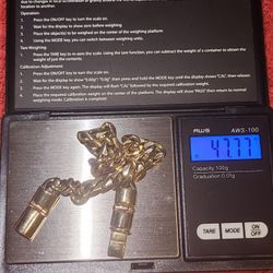 GOLD CUBAN BRACELET  14K 