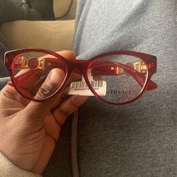 red versace frames