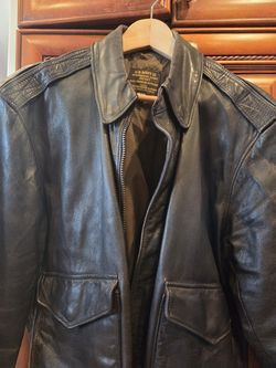 Vintage u.s. navy G1 intermediate flight jacket leather size 42 L dark brown