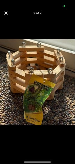 6 in. Octagon Wood Hanging Basket