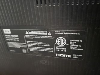 TCL 43S550R Works Great. No Issues Or Damage. 100$ OBO
