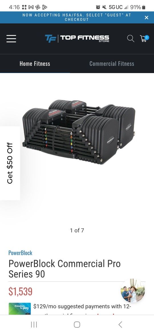 Powerblock Dumbbells 90lbs