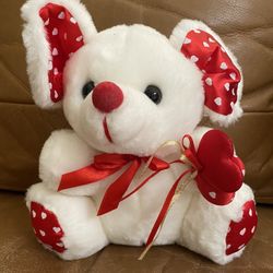 New White Mouse Plush Animal 