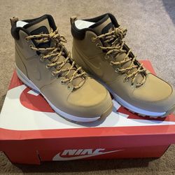 Nike Manoa Men's Leather Boots, Color: Haystack-Velvet Brown, Size: 9.5