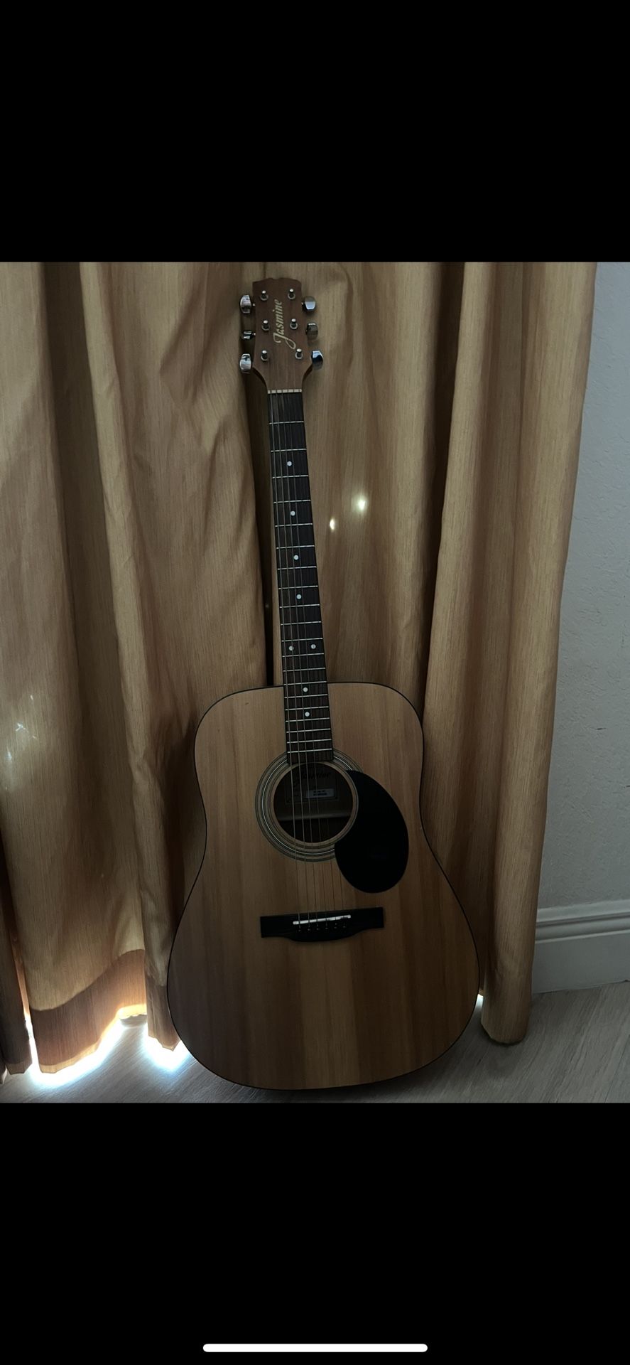 Jasmine S35 Dreadnought Acoustic Guitar, Satin Natural Finish
