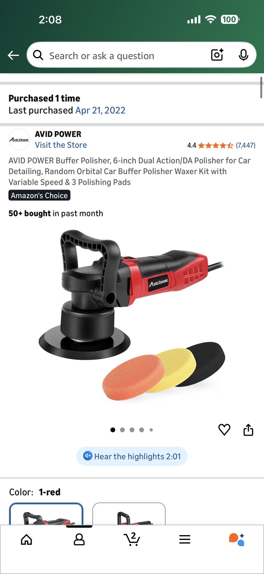 Avid Power Buffer Polisher