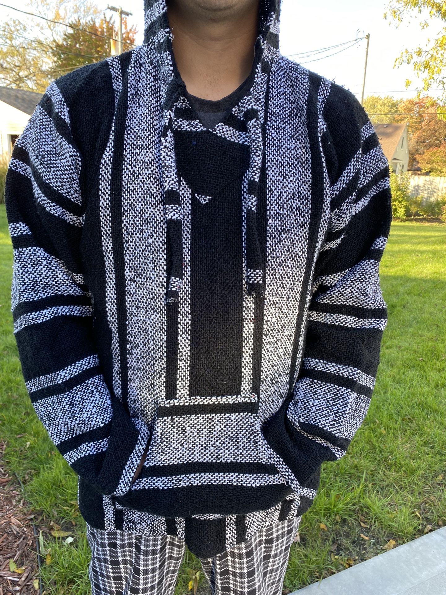 Del Mex Baja Hoodie Size XL Black/white