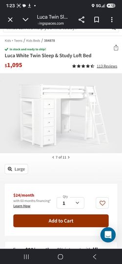 Loft bunk bed