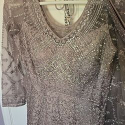Beautiful Lavender Desi Indian Bridal Dress