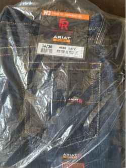 Work pants 36x30 Ariat Cat 2 blue jeans