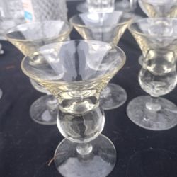 Cordial Glasses  3 Sets Of 5 Or 6 Antique
