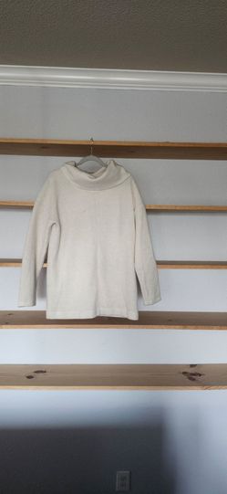 a.n.d Cream Funnel Neck Sweater