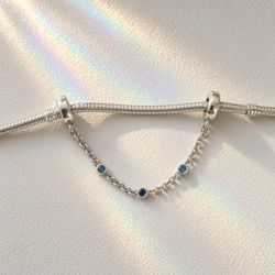 Pandora Safety Chain with Blue Stones