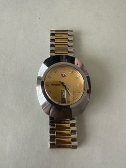 Rado Unisex Swiss Automatic DiaStar Original Two Tone Stainless Steel Bracelet Watch 35mm