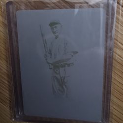 Honus Wagner MLB Hall Of Fame Black Print Plate 1/1 One Of One