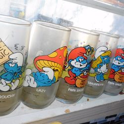 Vintage Smurf Glasses