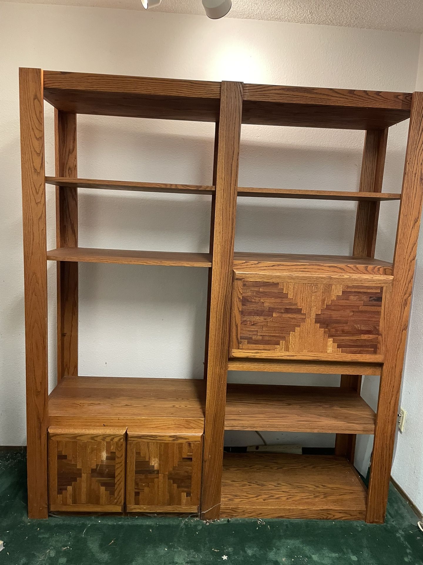 Wall Unit Solid Oak 1970’s