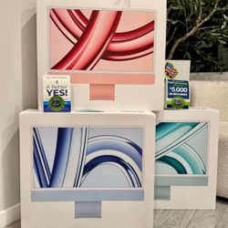 24” Apple iMac m4 chip 8 core 16gb 256gb Floor model 