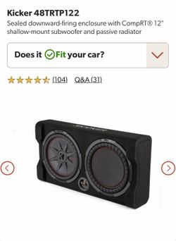 Kicker 48trtp122 shallow mount down firing 12 inch sub with 12 inch passive vs radiator