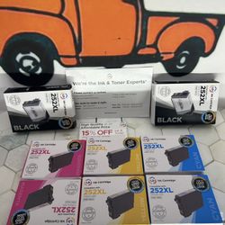 Printer Ink LD Products Epson 252XL High Yield Ink Cartridge Replacements 8pack (BCMY)