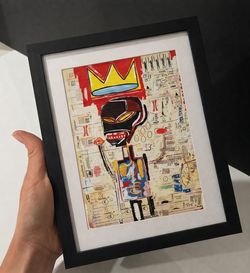 Framed Basquiat-Style Framed Art print, neo-expressionism