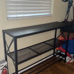 3 Tier Shoe Rack Entryway Table, Hallway Table, Narrow Sofa Table with Shelves, Entrance Table for Entryway