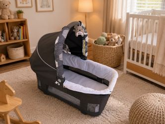 Baby Trend MUV Nursery Travel Playard Bassinet in Aero color!