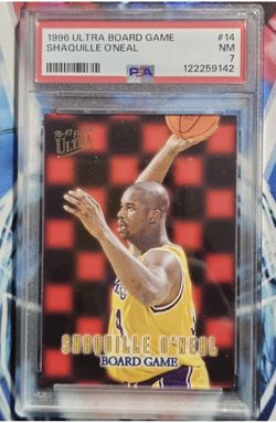 1996-97 Fleer Ultra Board Game Shaquille O’Neal #14 Low POP only 6 higher PSA “7”