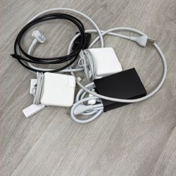 Old Macbook Chargers And Interface Cables