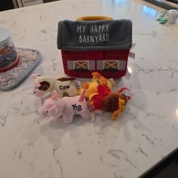 Little Kids My Happy Barnyard Toy With Soft Animals Inside See Description