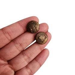 Vintage Style Bronze Rocket Cuff Links 