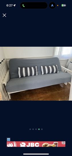 Full Size Cozy Wood Futon. Or Best Offer!!