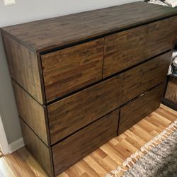 Solid Acacia Wood Dresser 