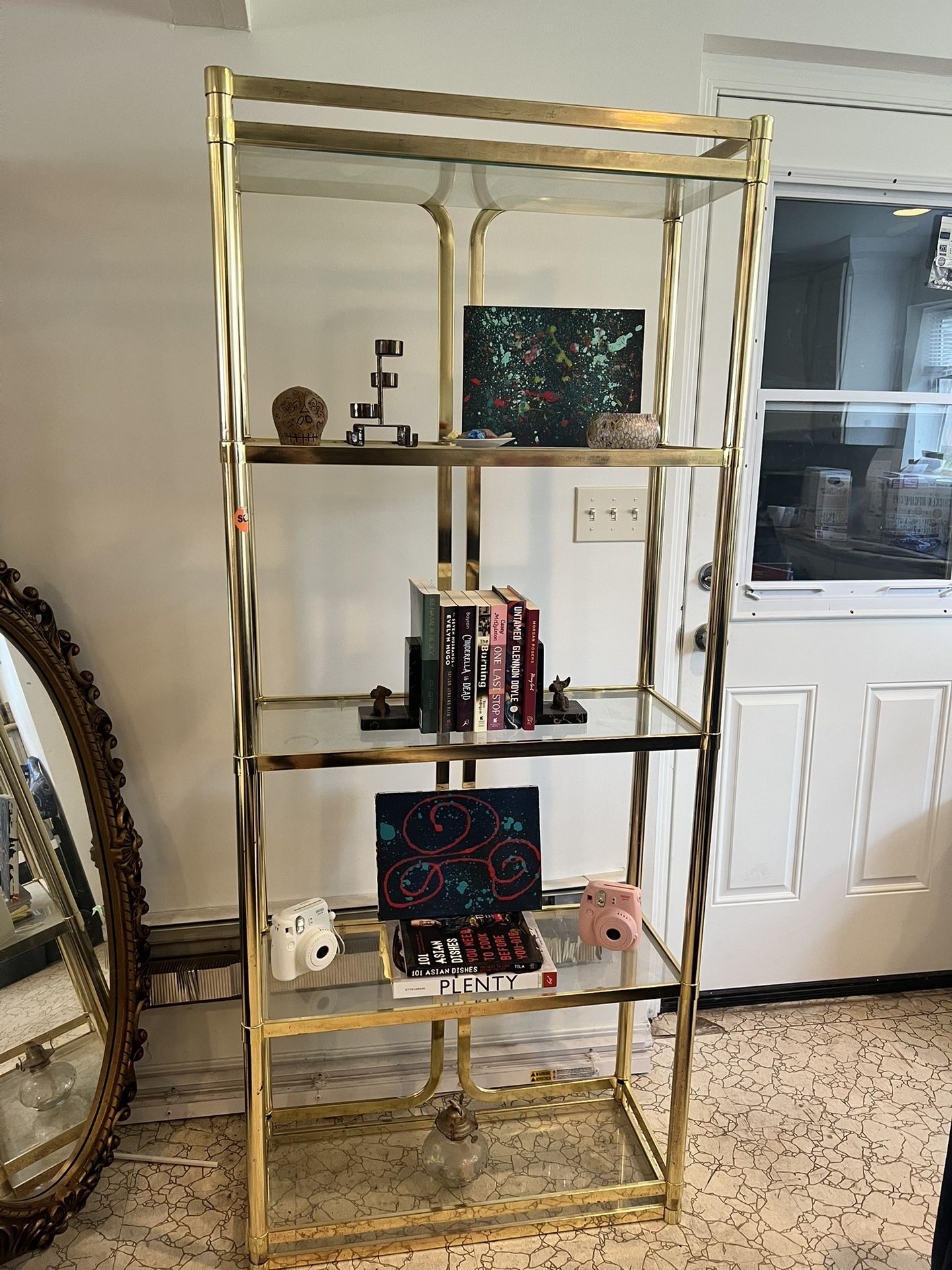 Vintage Gold Ètagère Display Shelf