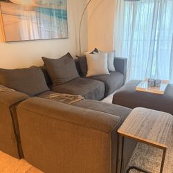 Modular Sectional Couch Grey 