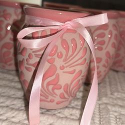 6 Pink Talavera Cups