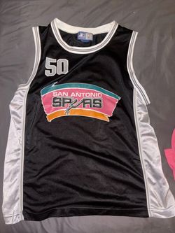 Starter San Antonio Spurs D. Robinson #50 NBA Basketball Jersey Mens M Black